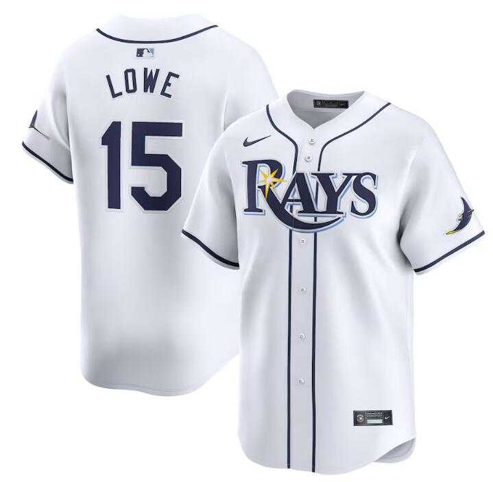 Men%27s Tampa Bay Rays #15 Josh Lowe White Home Limited Stitched Baseball Jersey Dzhi->tampa bay rays->MLB Jersey